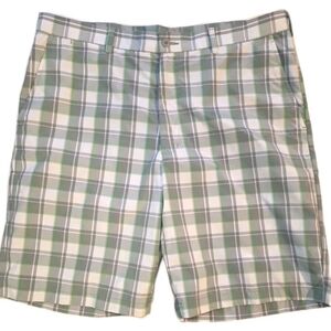Ben Hogan Performance Men's Plaid Flat Front Golf Shorts Size 38, 100% Polyester